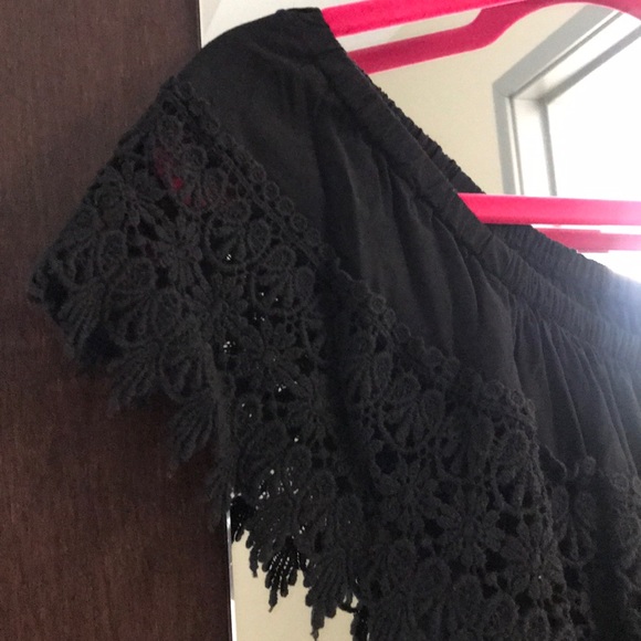 Lace + Viscose black dress - Picture 6 of 8